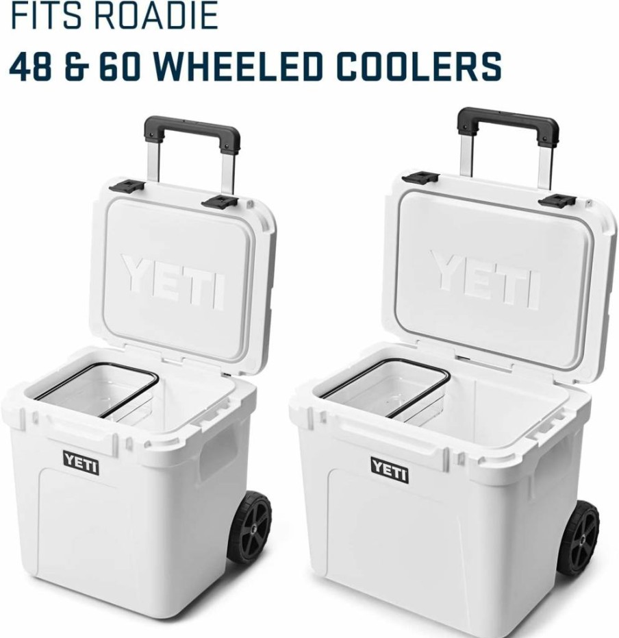 YETI Roadie 48 & 60 Wheeled Cooler with Dry Goods Basket – Durable Portable Cooler for Outdoor Adventures