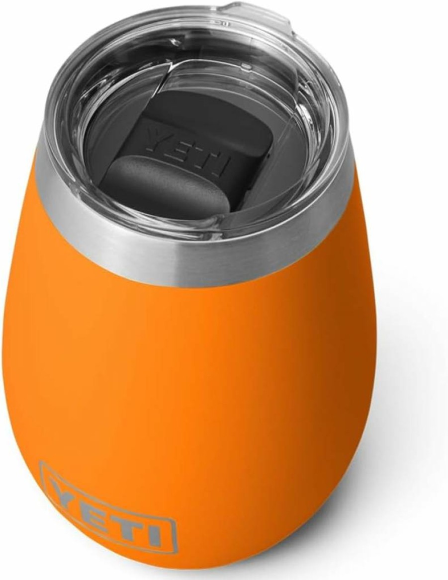 YETI Rambler 10 Oz Stainless Steel Wine Tumbler with MagSlider Lid - Vacuum Insulated for Hot & Cold Drinks